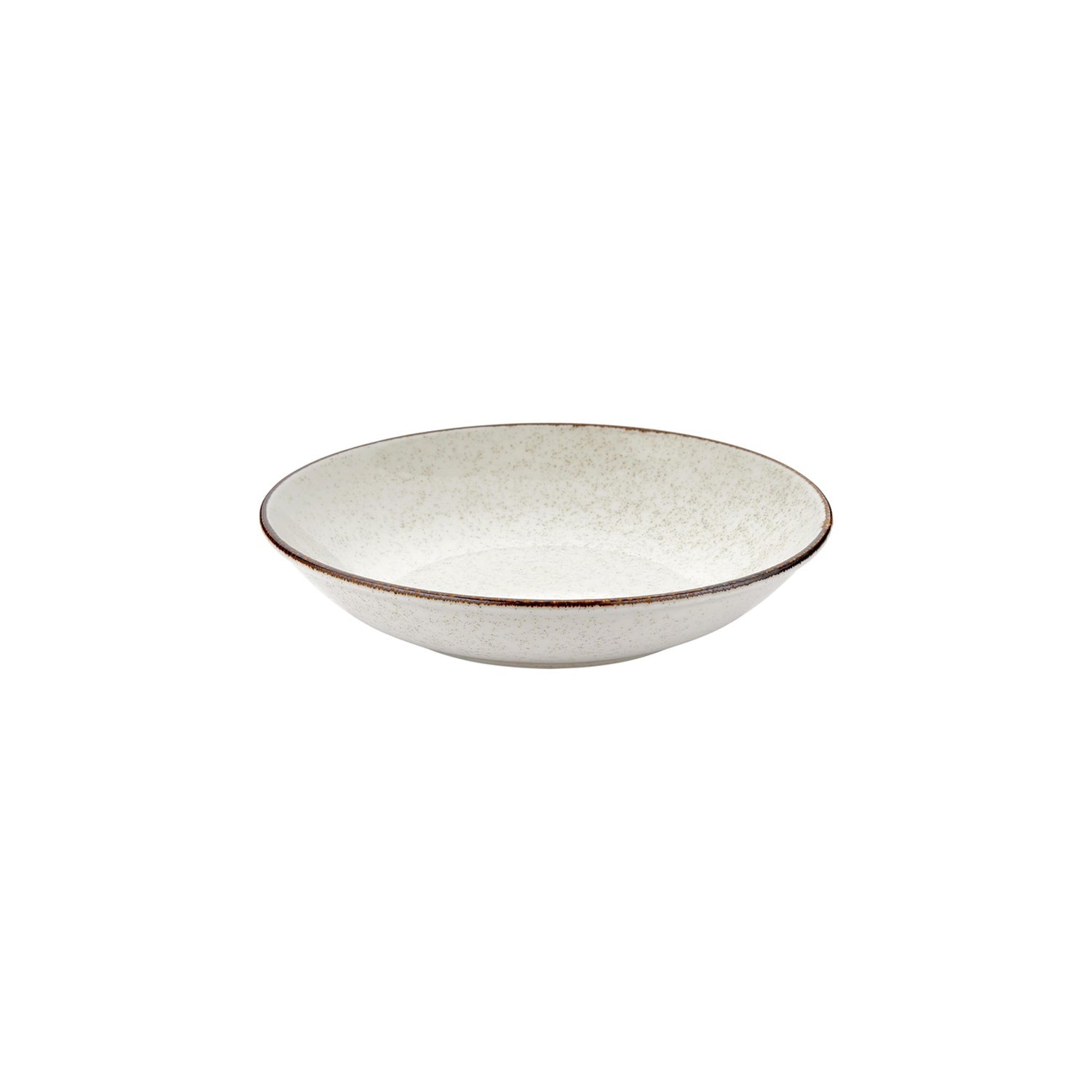 Dust dia.11" h:0" 57 oz. Round Beige Vitrified Deep Plate (Set of 2)