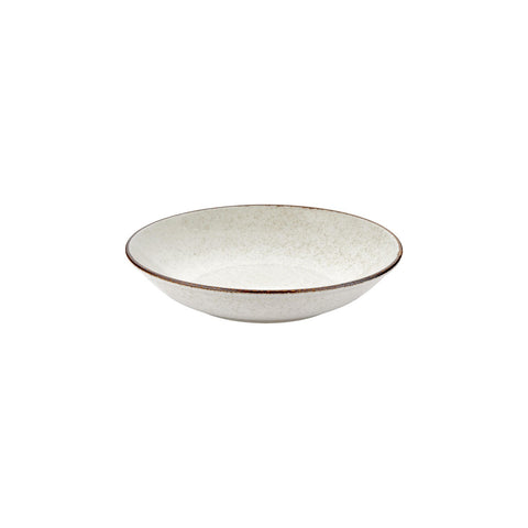 Dust dia.11" h:0" 57 oz. Round Beige Vitrified Deep Plate (Set of 2)