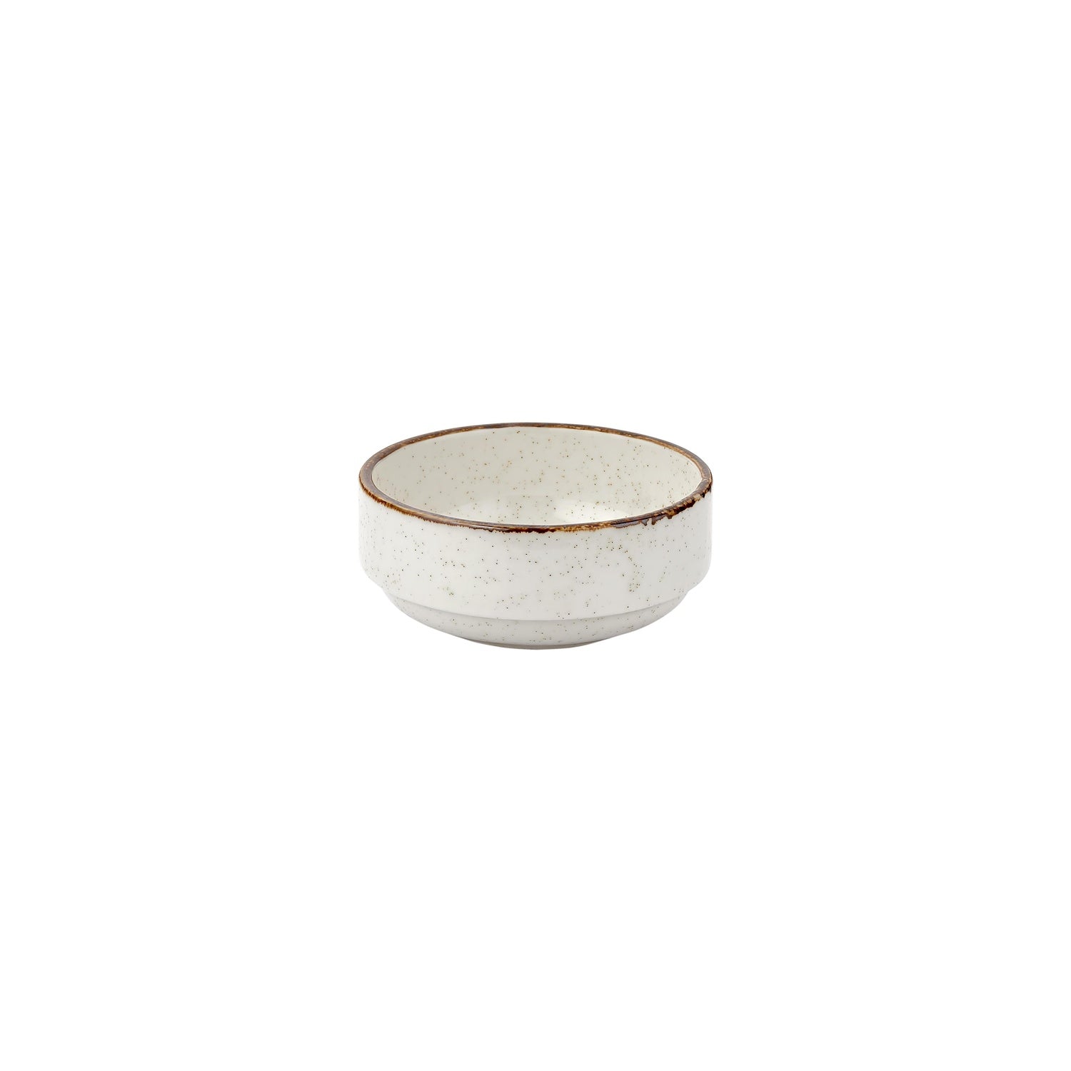 Dust dia.4.75" h:0" 12 oz. Round Beige Vitrified Bowl (Set of 4)