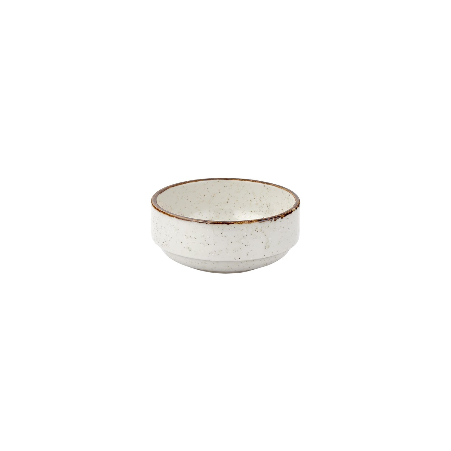 Dust dia.4.75" h:0" 12 oz. Round Beige Vitrified Bowl (Set of 4)