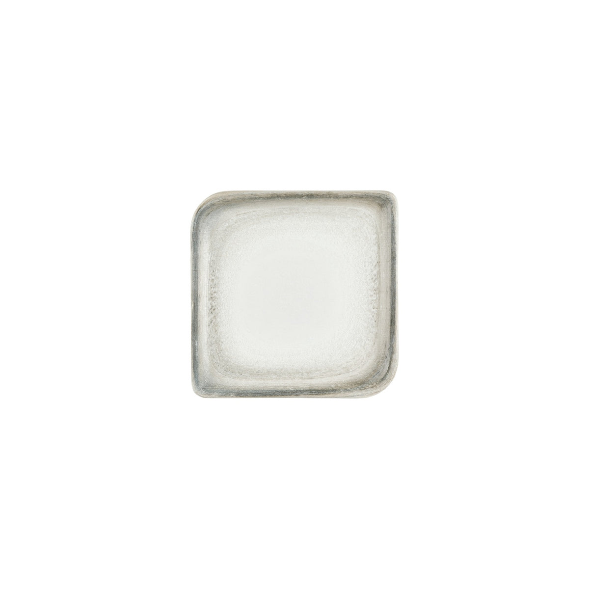 Ephyra 7.5" x 7.5" Square Gray Vitrified Plate (Set of 4)