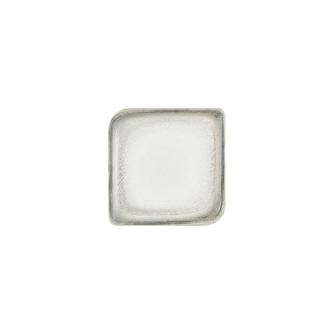 Ephyra 7.5" x 7.5" Square Gray Vitrified Plate (Set of 4)