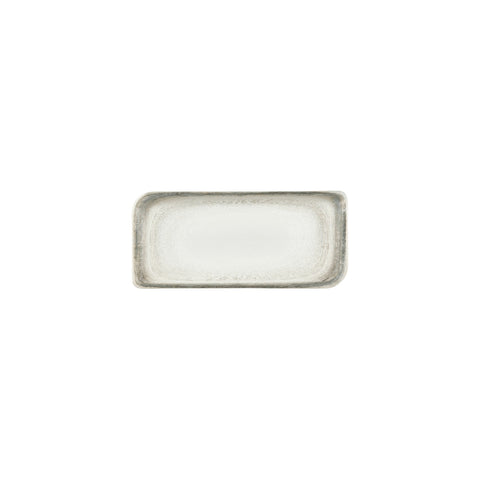 Ephyra 9.5" x 6" Rectangular Gray Vitrified Plate (Set of 4)