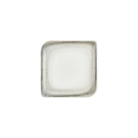 Ephyra 8.75" x 8.75" Square Gray Vitrified Plate (Set of 6)