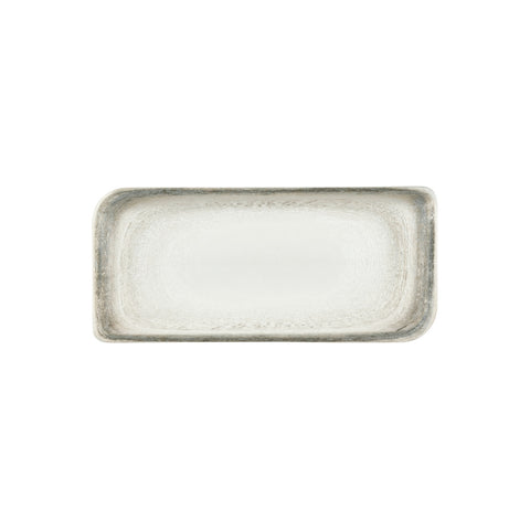 Ephyra 13.75" x 6.25" x h:0" Rectangular Gray Vitrified Platter (1 each)