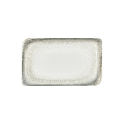 Ephyra 13.75" x 8.25" x h:0" Rectangular Gray Vitrified Platter (1 each)