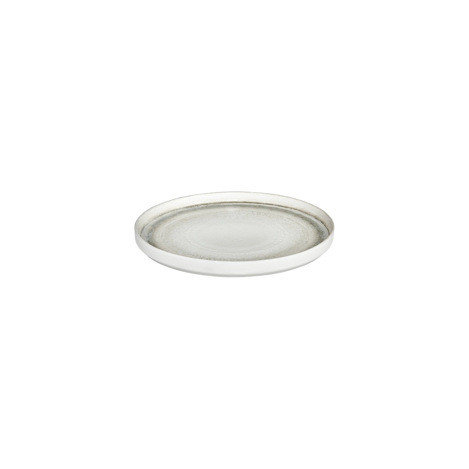 Ephyra dia.9" Round Gray Vitrified Plate (Set of 6)