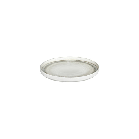 Ephyra dia.9" Round Gray Vitrified Plate (Set of 6)