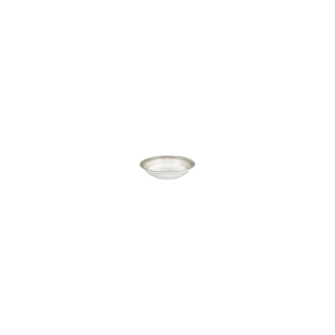 Ephyra dia.3.5" h:0.75" 2 oz. Round Gray Vitrified Deep Plate (Set of 4)