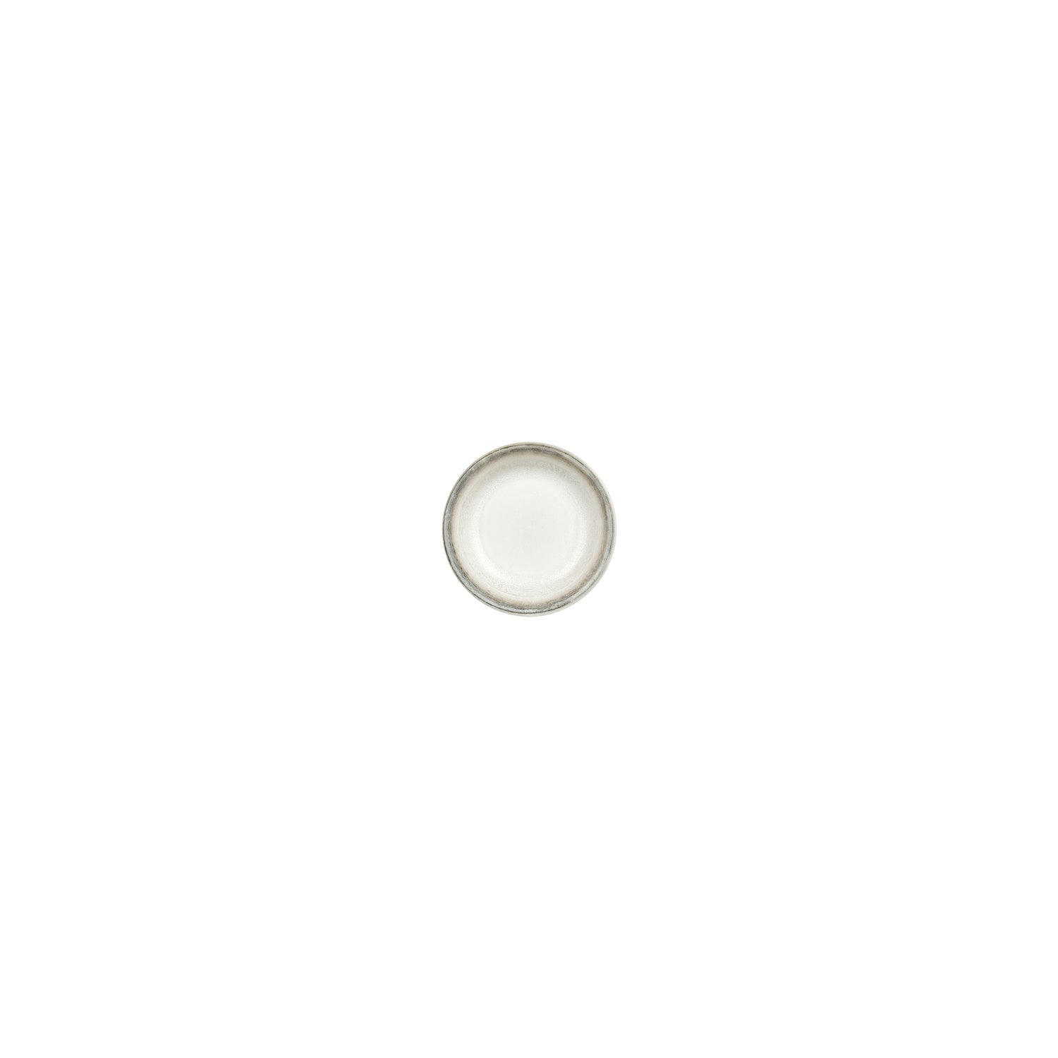 Ephyra dia.3.5" h:0.75" 2 oz. Round Gray Vitrified Deep Plate (Set of 4)