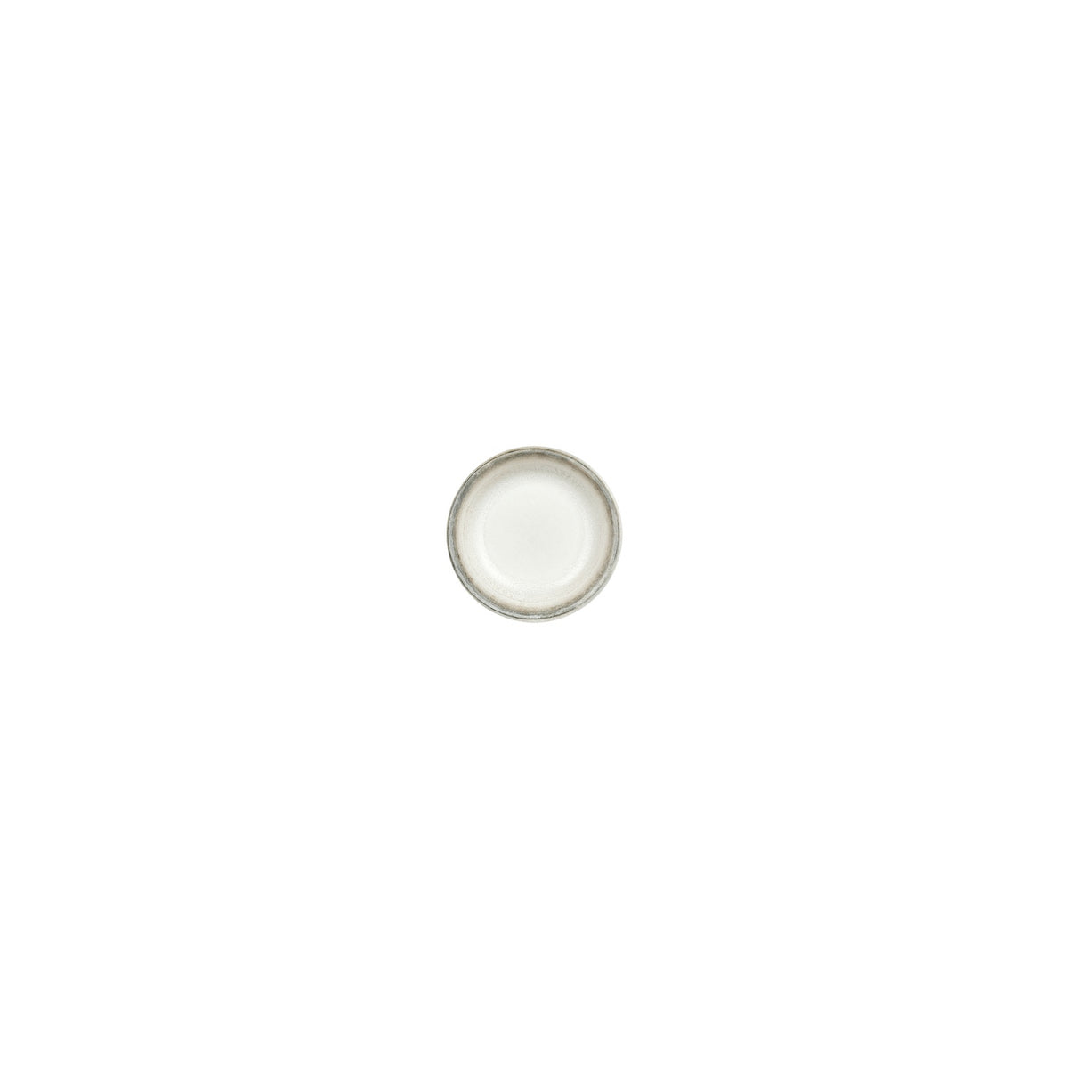 Ephyra dia.3.5" h:0.75" 2 oz. Round Gray Vitrified Deep Plate (Set of 4)