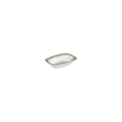 Ephyra 5.5" x 4" x h:0" Rectangular Gray Vitrified Deep Plate (Set of 4)