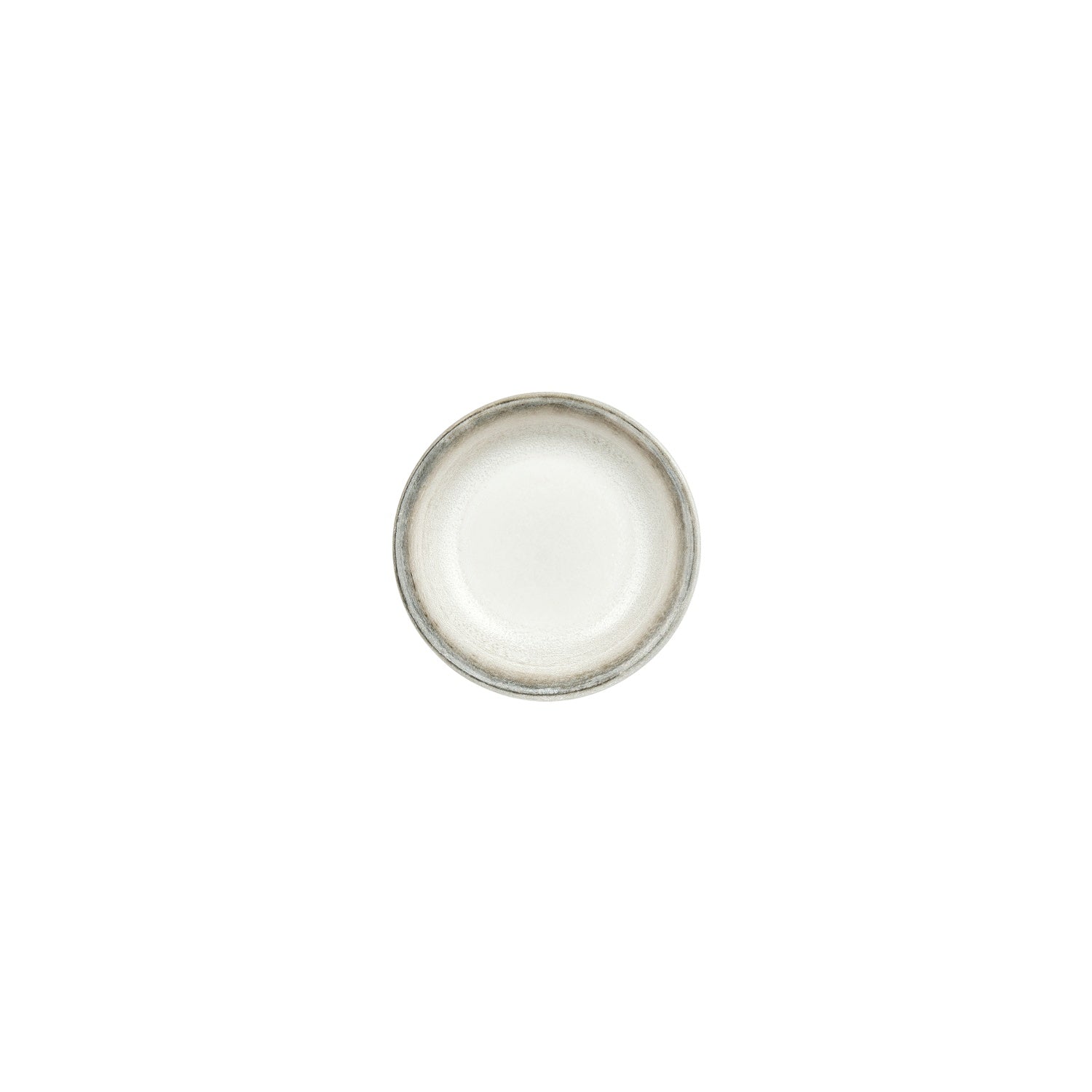 Ephyra dia.6" h:1.25" 7 oz. Round Gray Vitrified Deep Plate (Set of 4)
