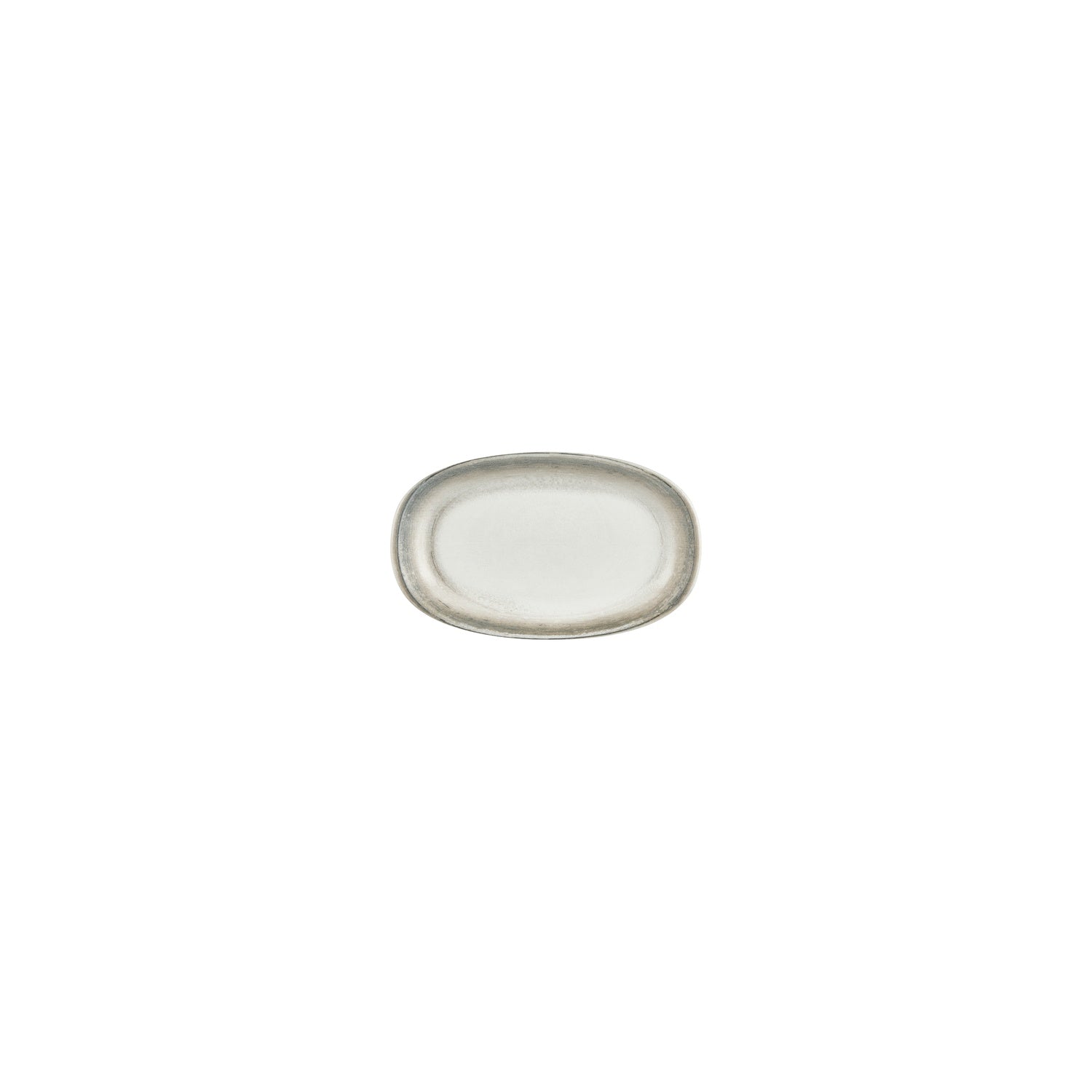 Ephyra 6" x 3.5" x h:0.75" Oval Gray Vitrified Platter (1 each)