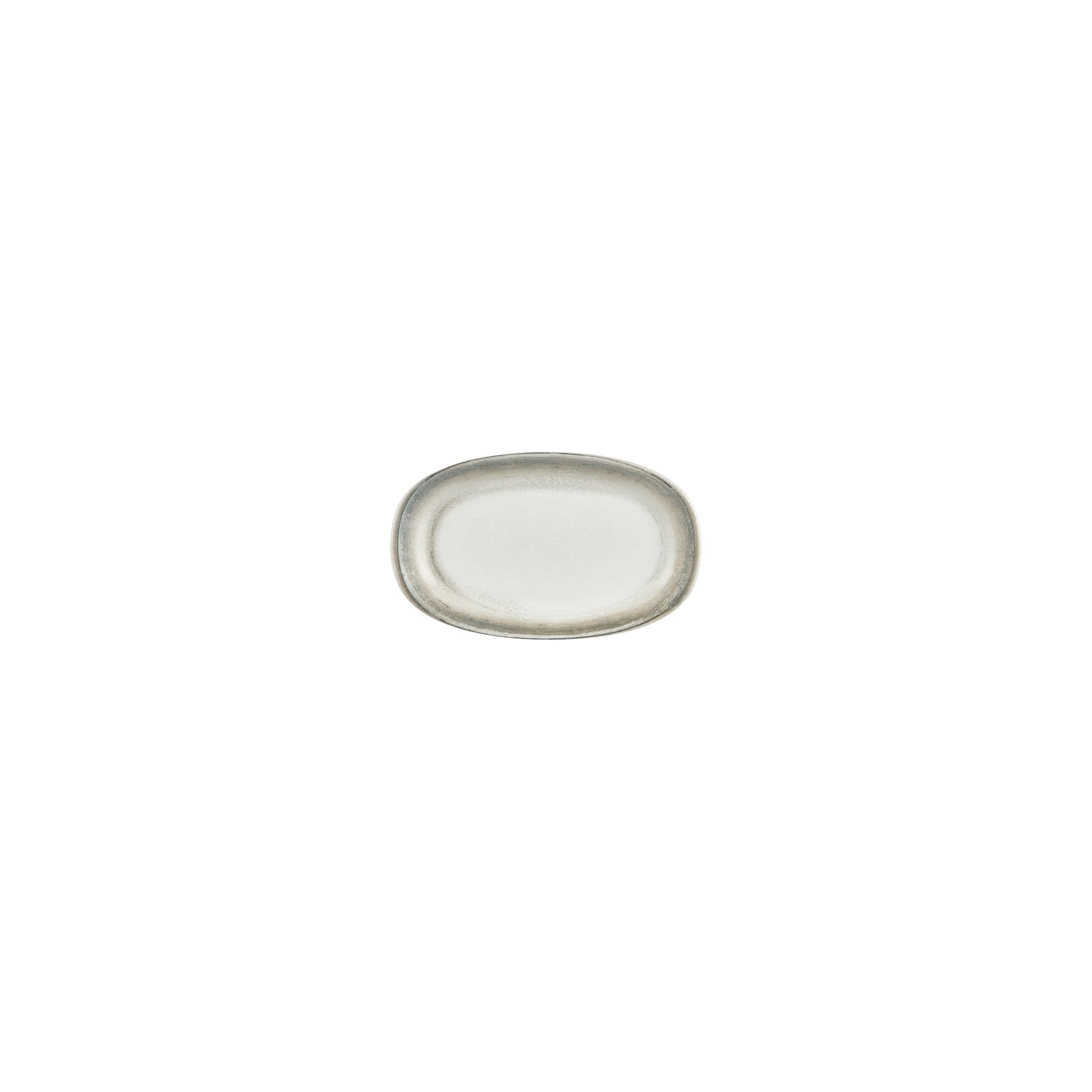 Ephyra 6" x 3.5" x h:0.75" Oval Gray Vitrified Platter (1 each)