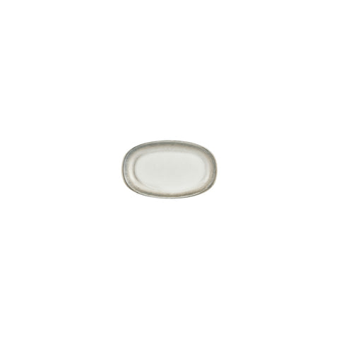 Ephyra 6" x 3.5" x h:0.75" Oval Gray Vitrified Platter (1 each)