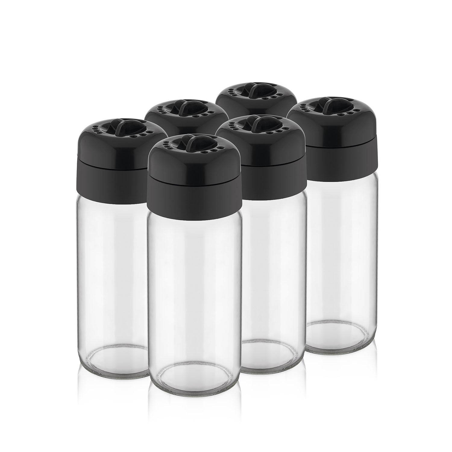 Glass Spice Shaker Set (Set of 6)