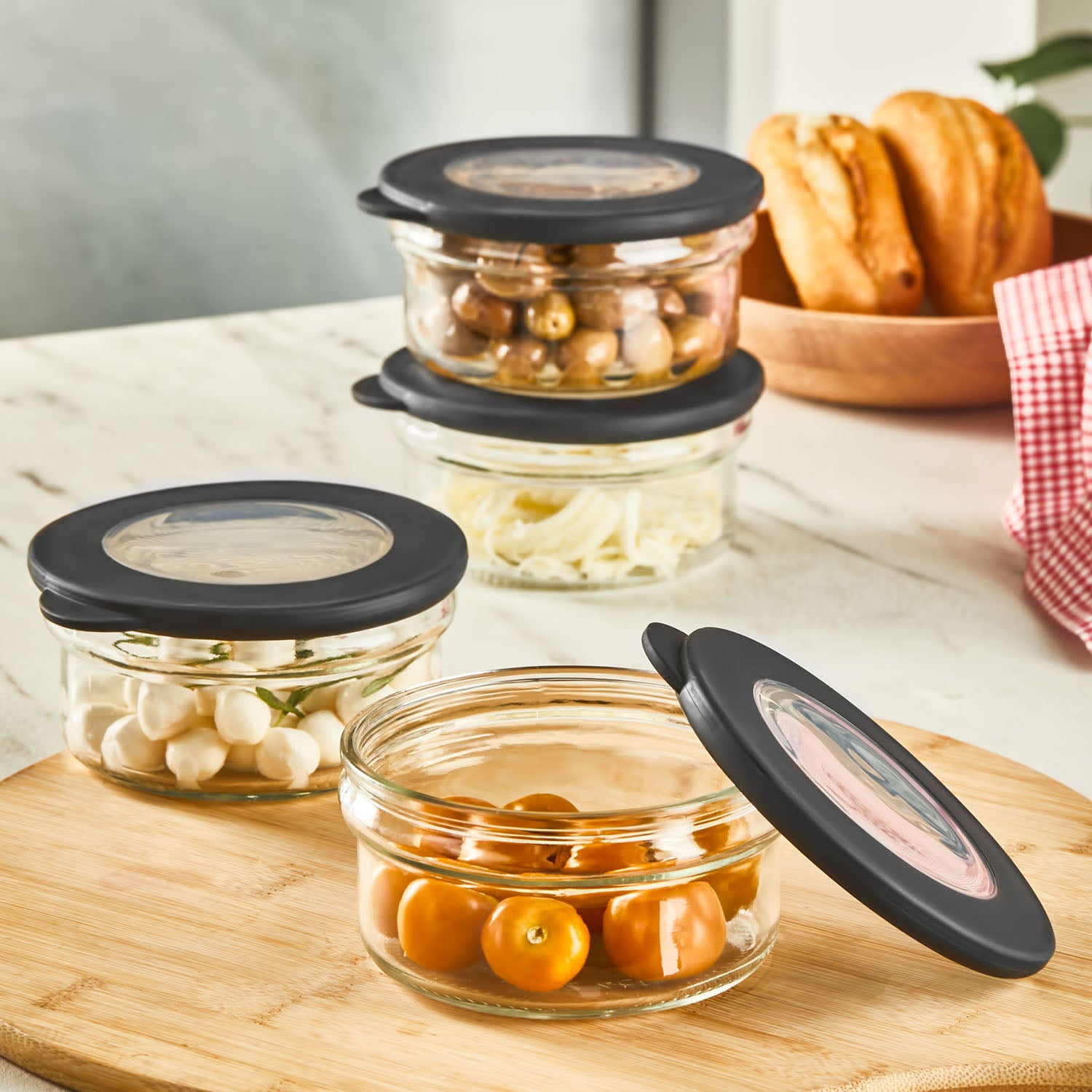 Glass Food Storage Containers (Set of 4)