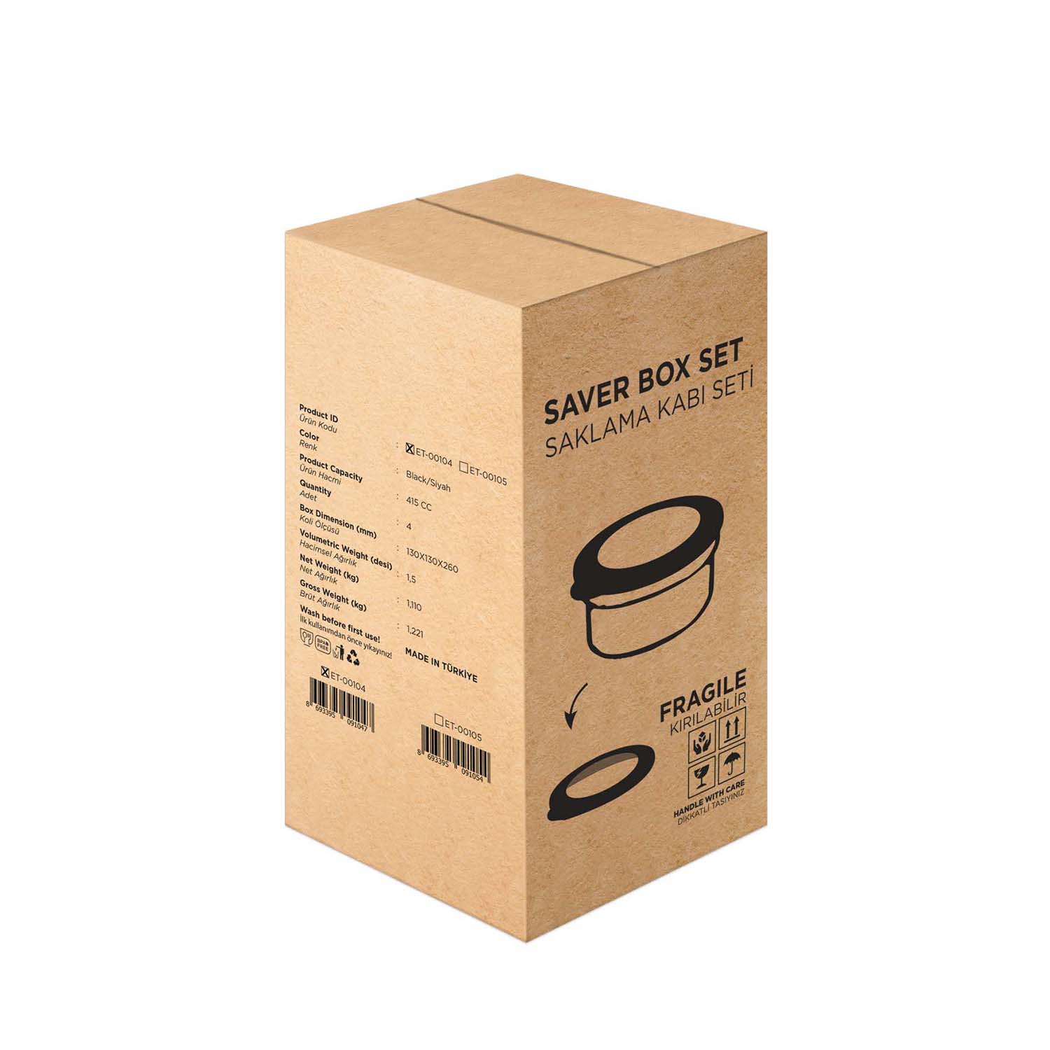 Glass Food Storage Containers (Set of 4)