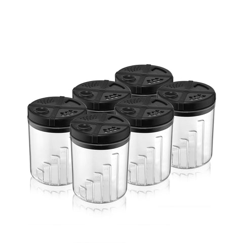Spice Shaker Set With Adjustable Lid (Set of 6)