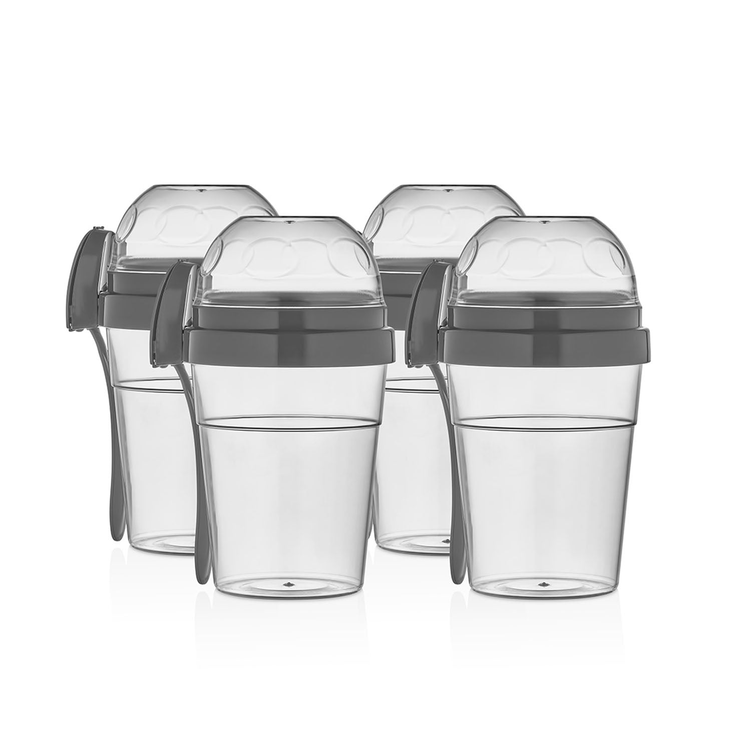 To Go Yogurt & Cereal Containers With Spoon (Set of 4)
