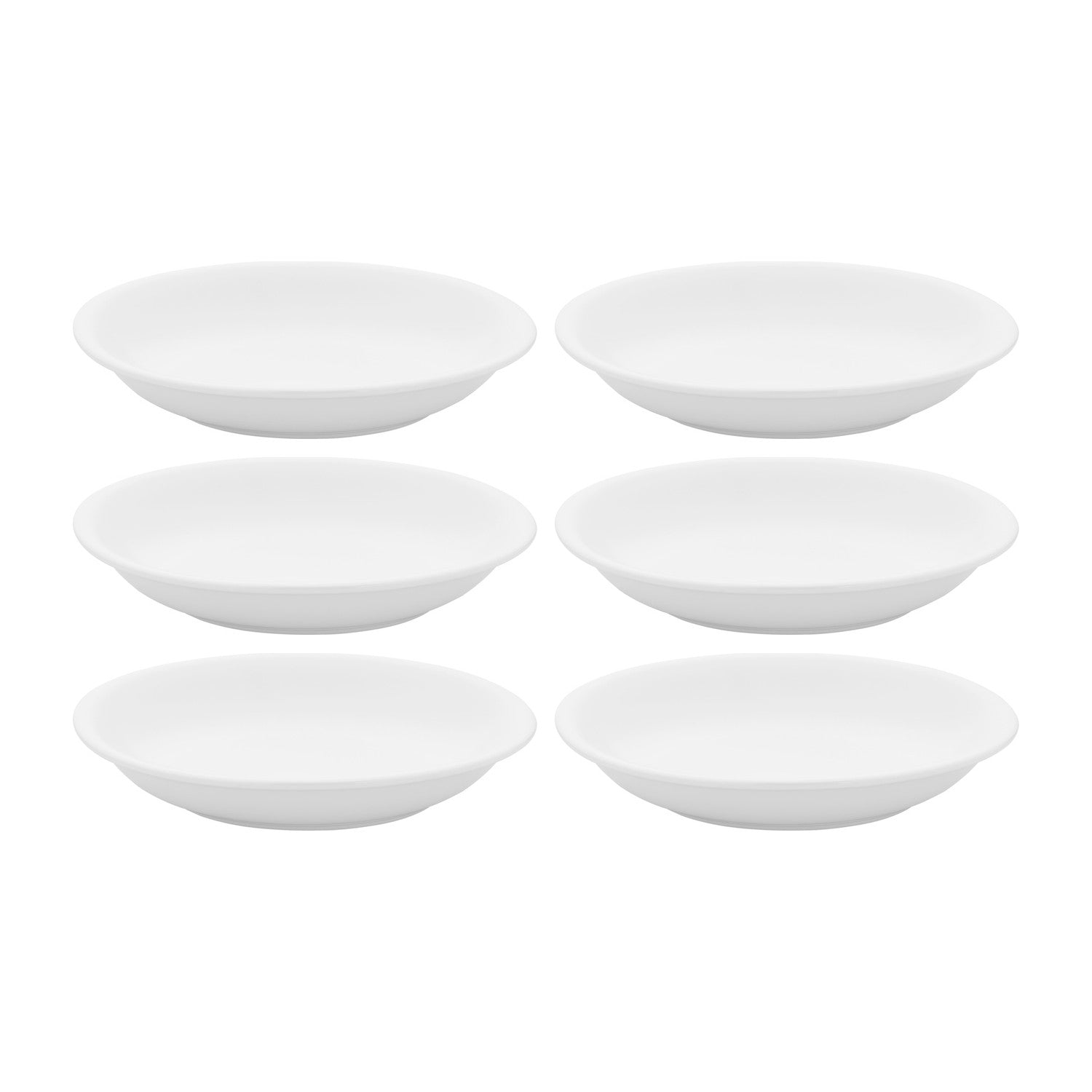 Gourmet dia.11" h:0" 57 oz. Round Warm White Vitrified Deep Plate (Set of 6)