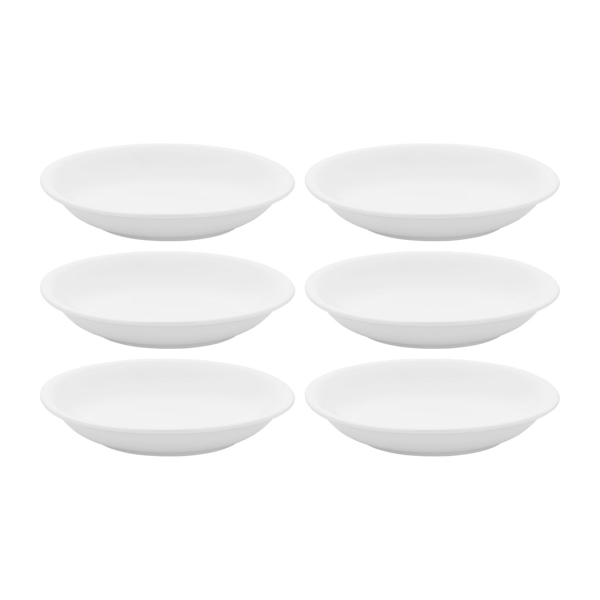 Gourmet dia.11" h:0" 57 oz. Round Warm White Vitrified Deep Plate (Set of 6)