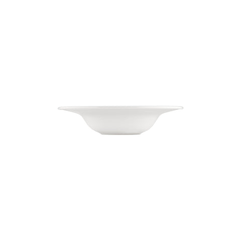 Glacier dia.11" h:2.25" 16 oz. Round Warm White Vitrified Deep Plate (Set of 6)