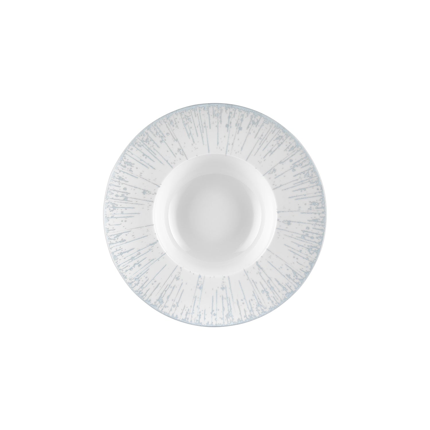 Glacier dia.11" h:2.25" 16 oz. Round Warm White Vitrified Deep Plate (Set of 6)