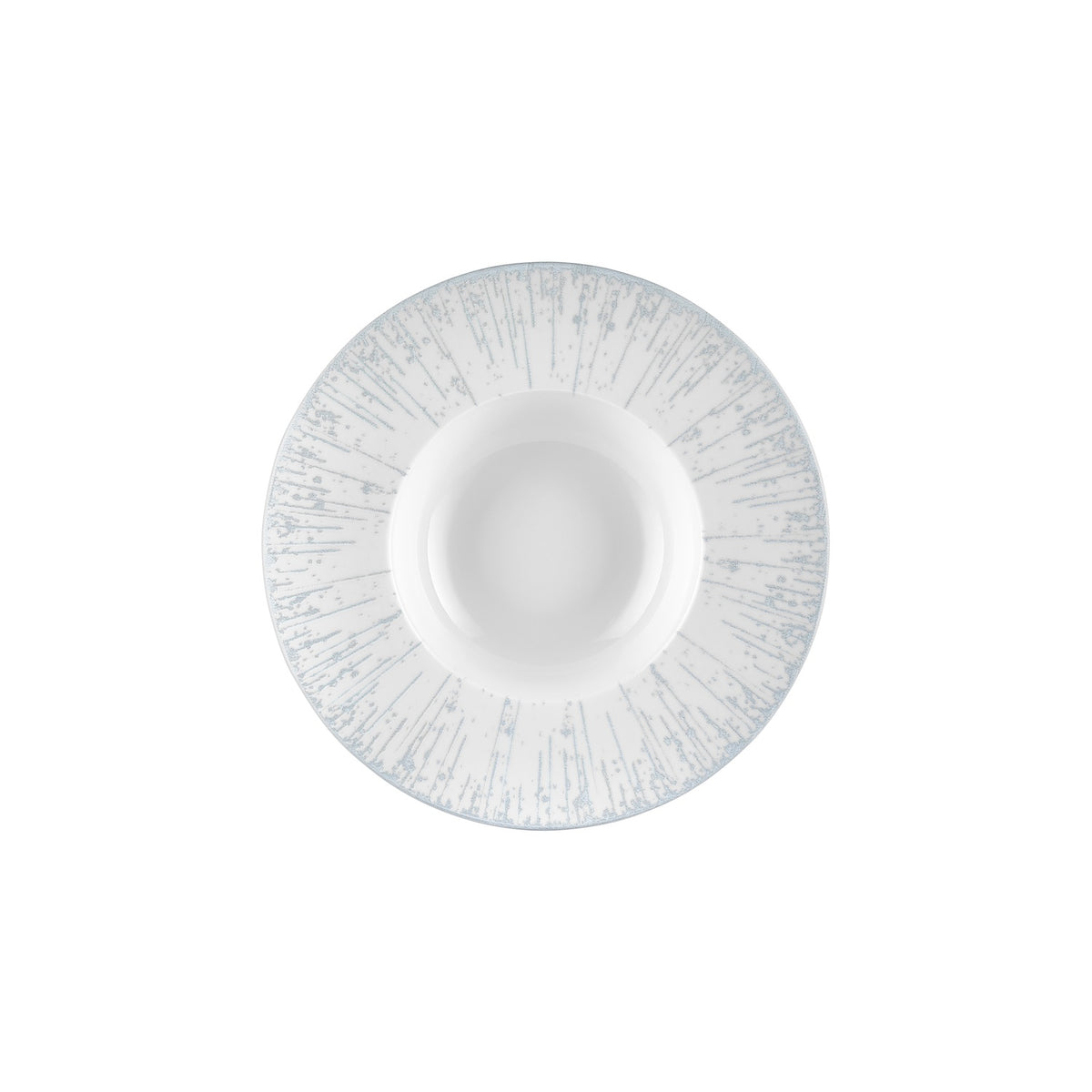 Glacier dia.11" h:2.25" 16 oz. Round Warm White Vitrified Deep Plate (Set of 6)