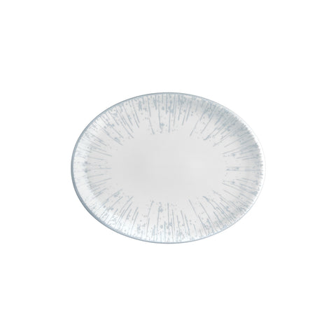 Glacier 12.25" x 9.5" x h:1" Oval Warm White Vitrified Platter (1 each)