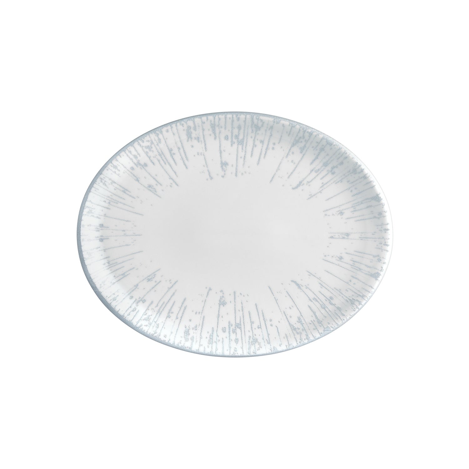 Glacier 14.25" x 11" x h:1.25" Oval Warm White Vitrified Platter (1 each)