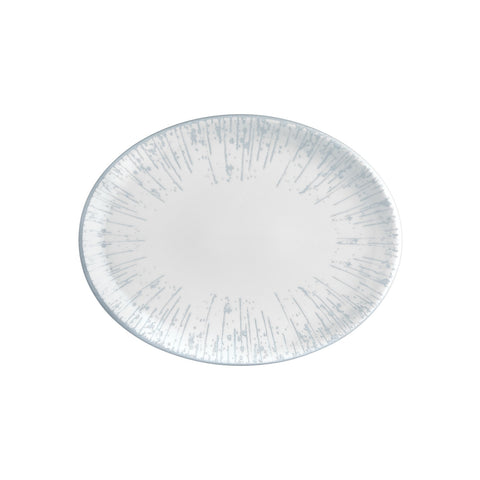 Glacier 14.25" x 11" x h:1.25" Oval Warm White Vitrified Platter (1 each)