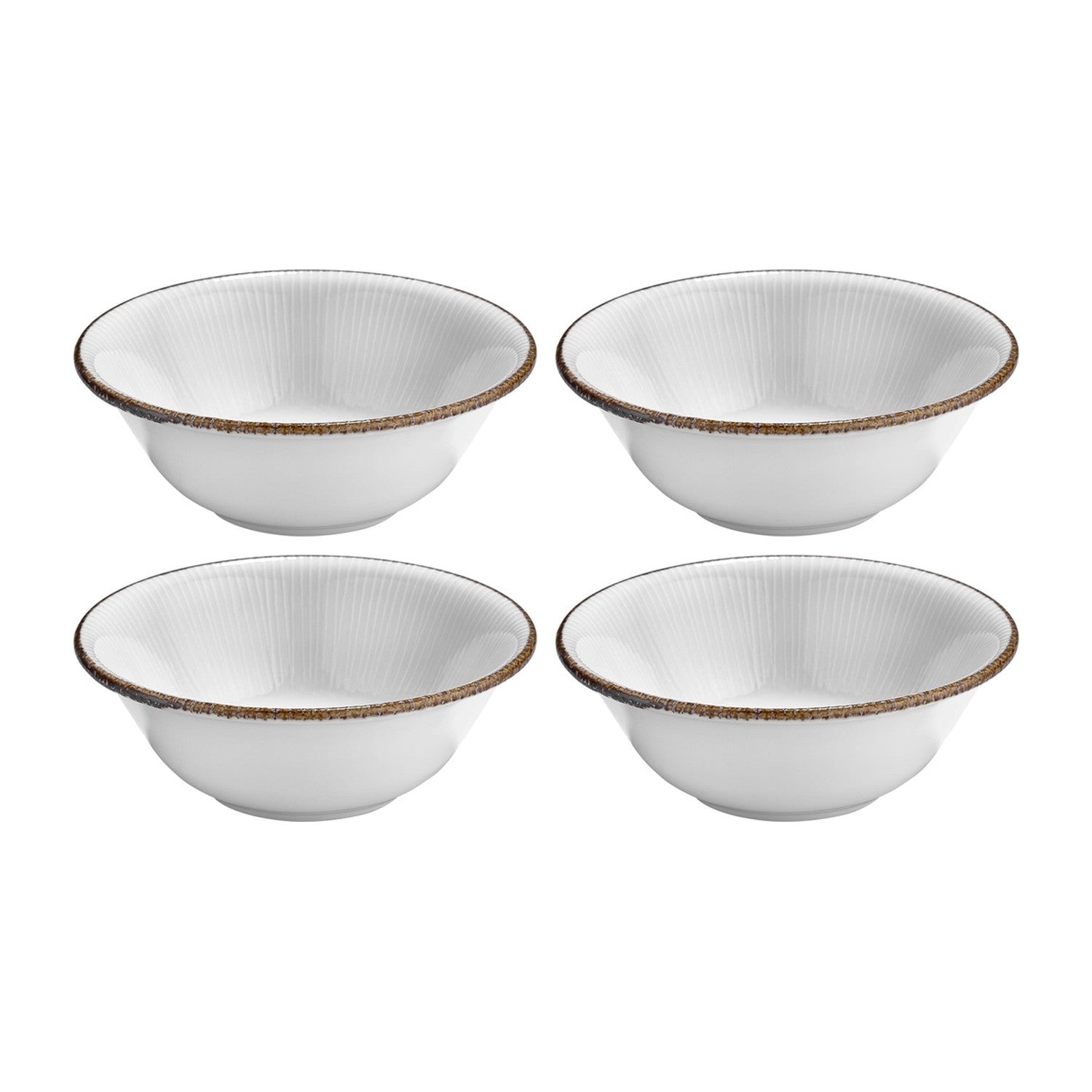 Grace dia.6" h:2" 12 oz. Round Brown Vitrified Bowl (Set of 4)