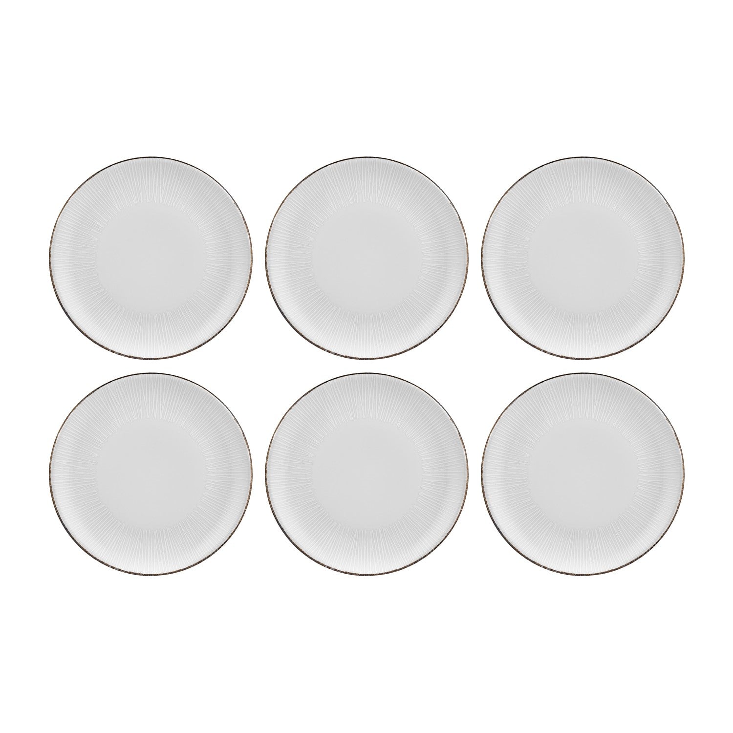 Grace dia.11.75" Round Brown Vitrified Plate (Set of 6)