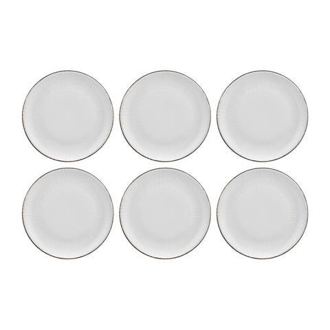 Grace dia.11.75" Round Brown Vitrified Plate (Set of 6)