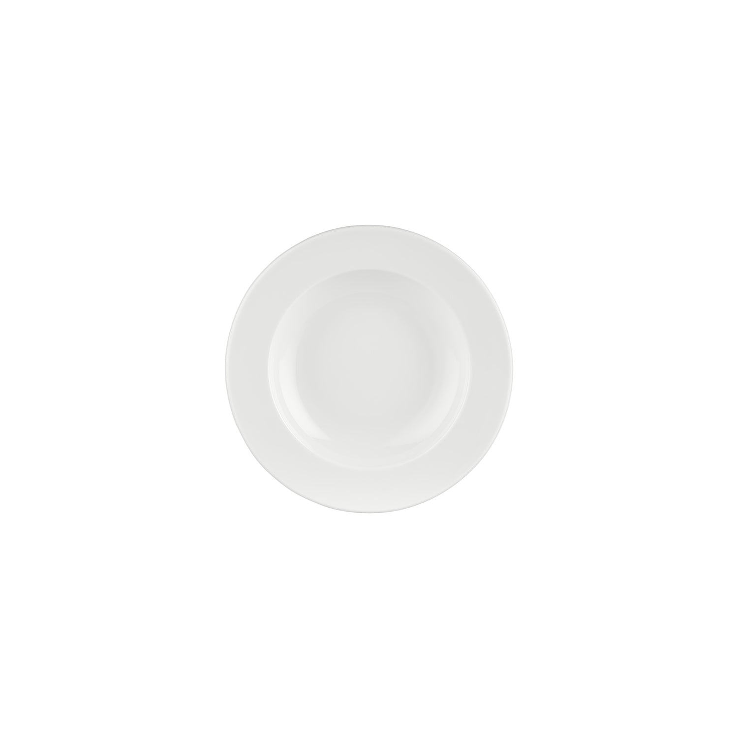 Gourmet dia.8.25" h:0" 6 oz. Round Warm White Vitrified Deep Plate (Set of 4)