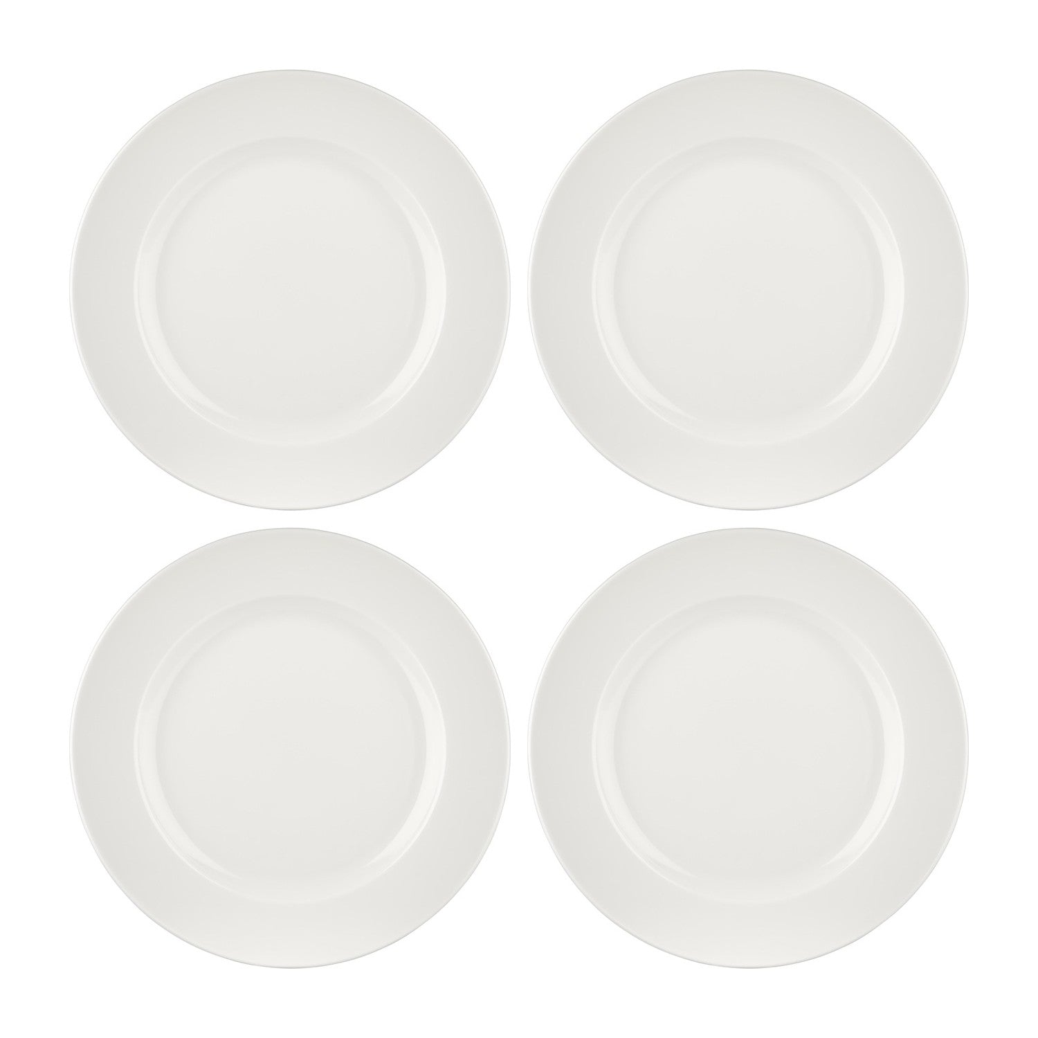Banquet dia.9" Round Warm White Vitrified Plate (Set of 4)