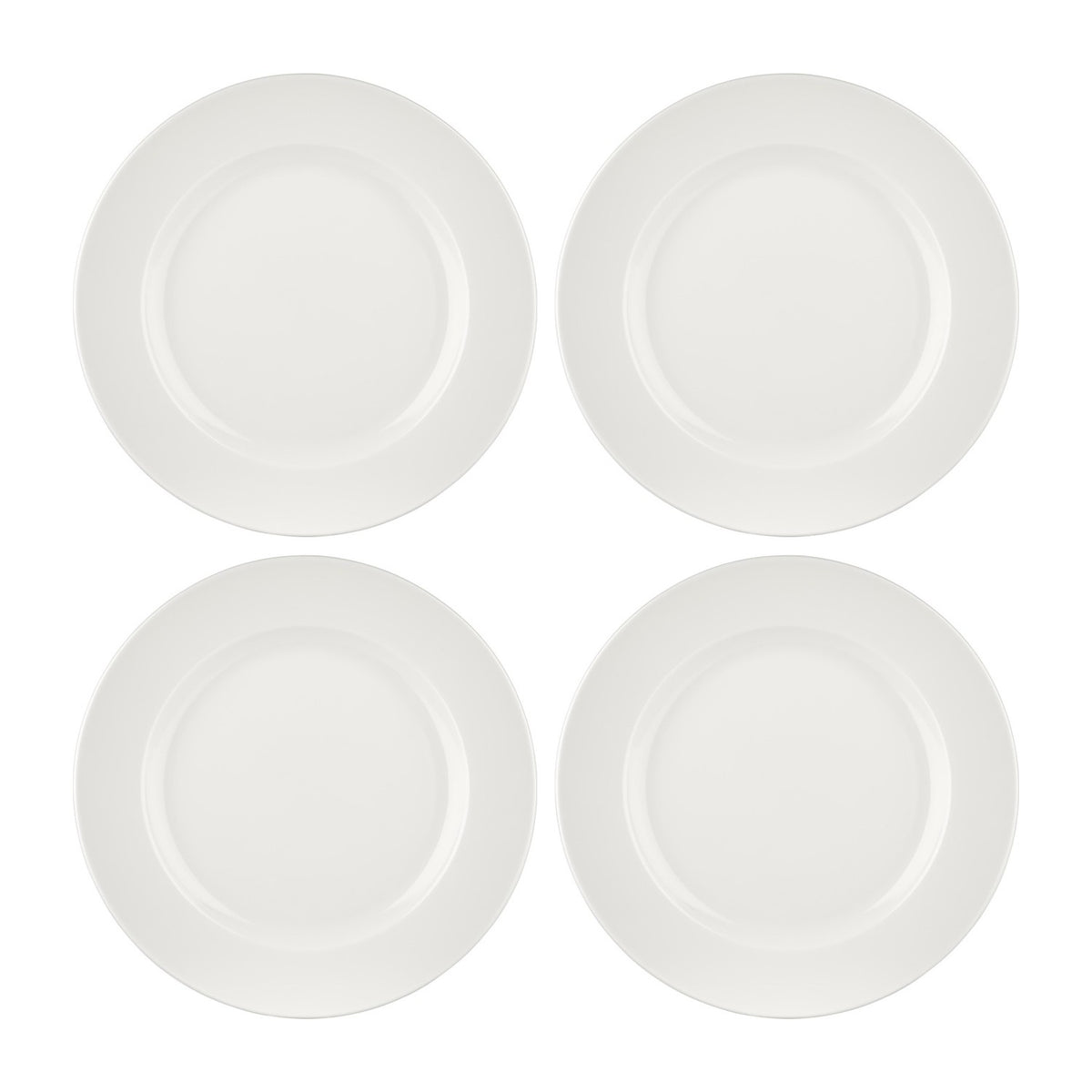 Banquet dia.9" Round Warm White Vitrified Plate (Set of 4)