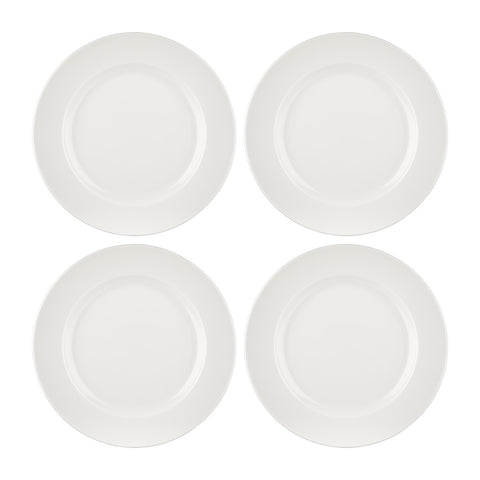 Banquet dia.9" Round Warm White Vitrified Plate (Set of 4)