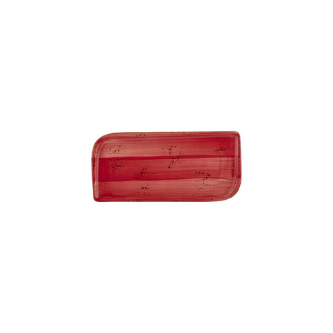 Ardent 9.5" x 6" Rectangular Red Vitrified Plate (Set of 4)