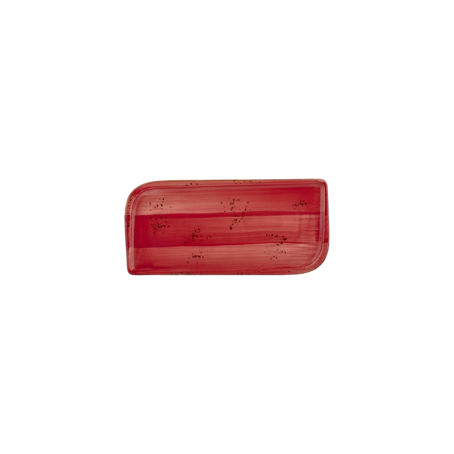 Ardent 9.5" x 6" Rectangular Red Vitrified Plate (Set of 4)