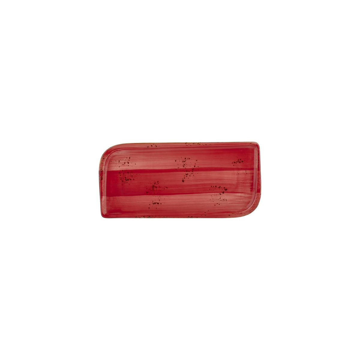 Ardent 9.5" x 6" Rectangular Red Vitrified Plate (Set of 4)
