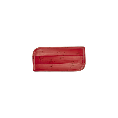 Ardent 9.5" x 6" Rectangular Red Vitrified Plate (Set of 4)
