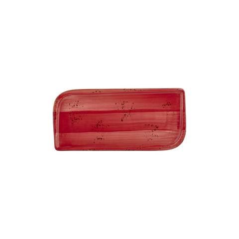 Ardent 11.75" x 7" x h:0" Rectangular Red Vitrified Platter (1 each)