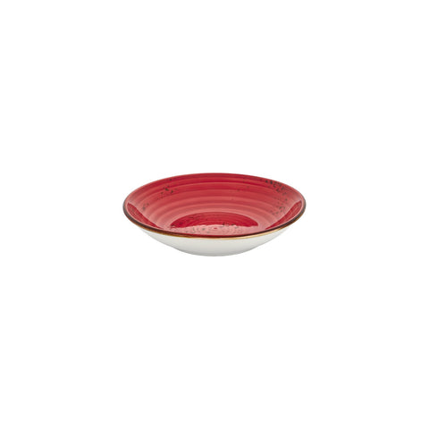 Ardent dia.9" h:1.75" 34 oz. Round Red Vitrified Deep Plate (Set of 6)