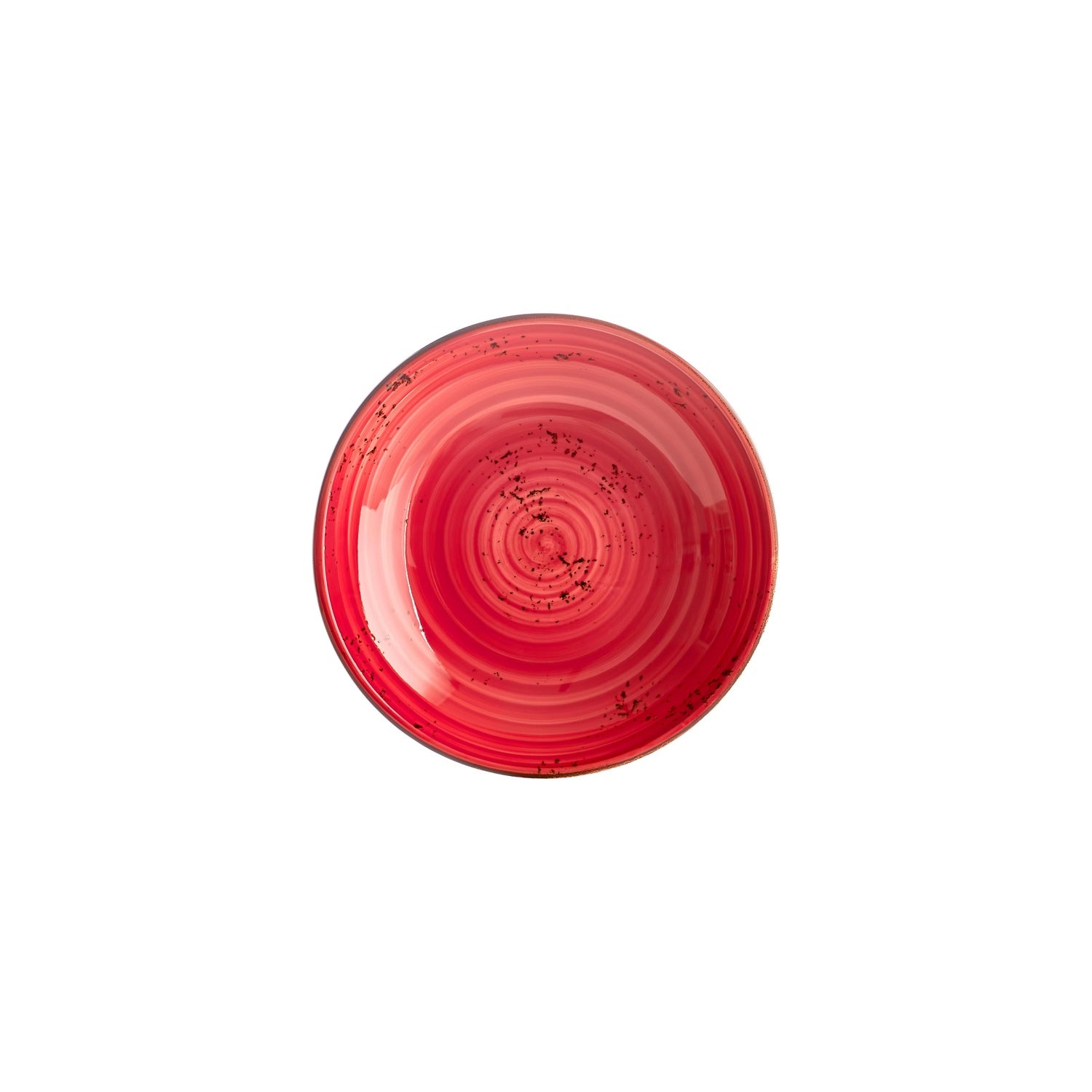Ardent dia.9" h:1.75" 34 oz. Round Red Vitrified Deep Plate (Set of 6)