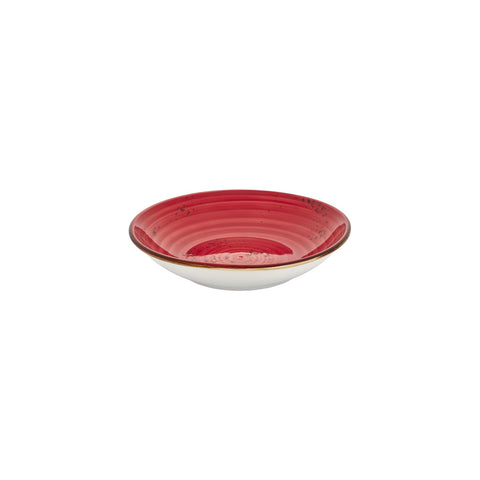 Ardent dia.9.75" h:2" 44 oz. Round Red Vitrified Deep Plate (Set of 6)