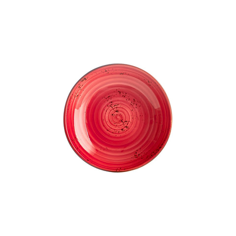 Ardent dia.9.75" h:2" 44 oz. Round Red Vitrified Deep Plate (Set of 6)