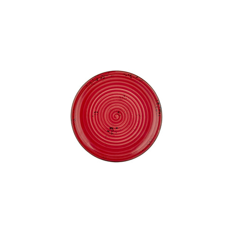 Ardent dia.8.25" Round Red Vitrified Plate (Set of 4)